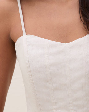 TOP DE ALCINHAS ESTRUTURADO - AREIA